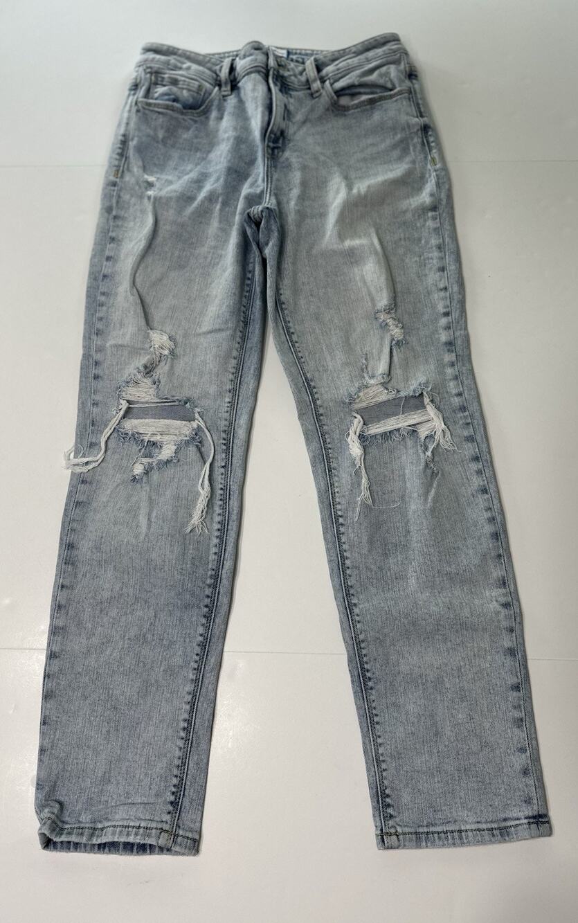 Studio Blue Women's Size 29 Light Wash Stretch Denim Distressed Jeans